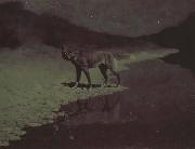 Frederic Remington Moon-light,wolf (mk43) oil painting on canvas